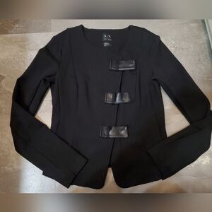 Armani Exchange black long sleeves fitted jacket. Classy. Sophisticated. Size S.